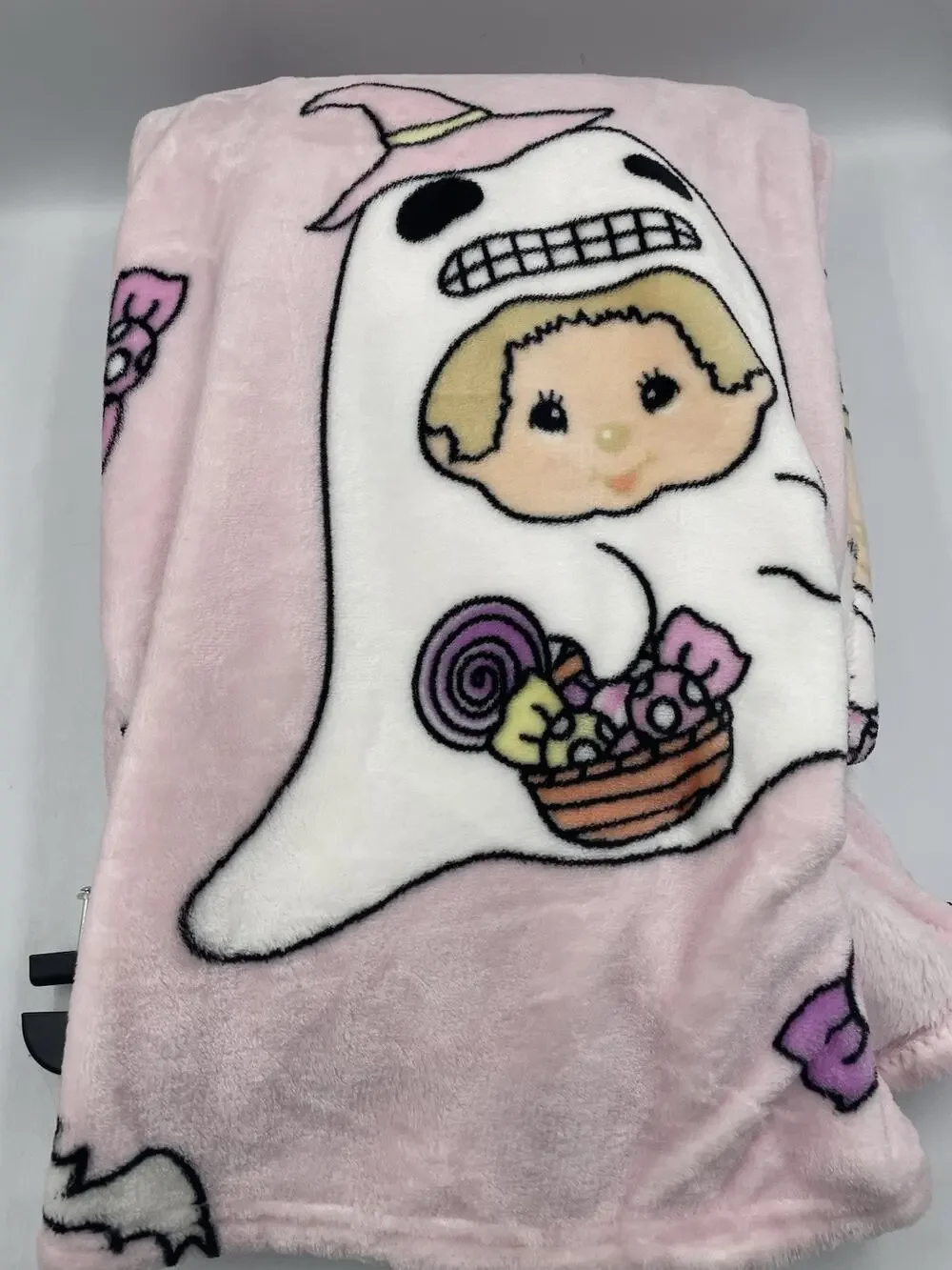 NEW Monchhichi Halloween Ghosts Soft Plush Throw Blanket 50x70